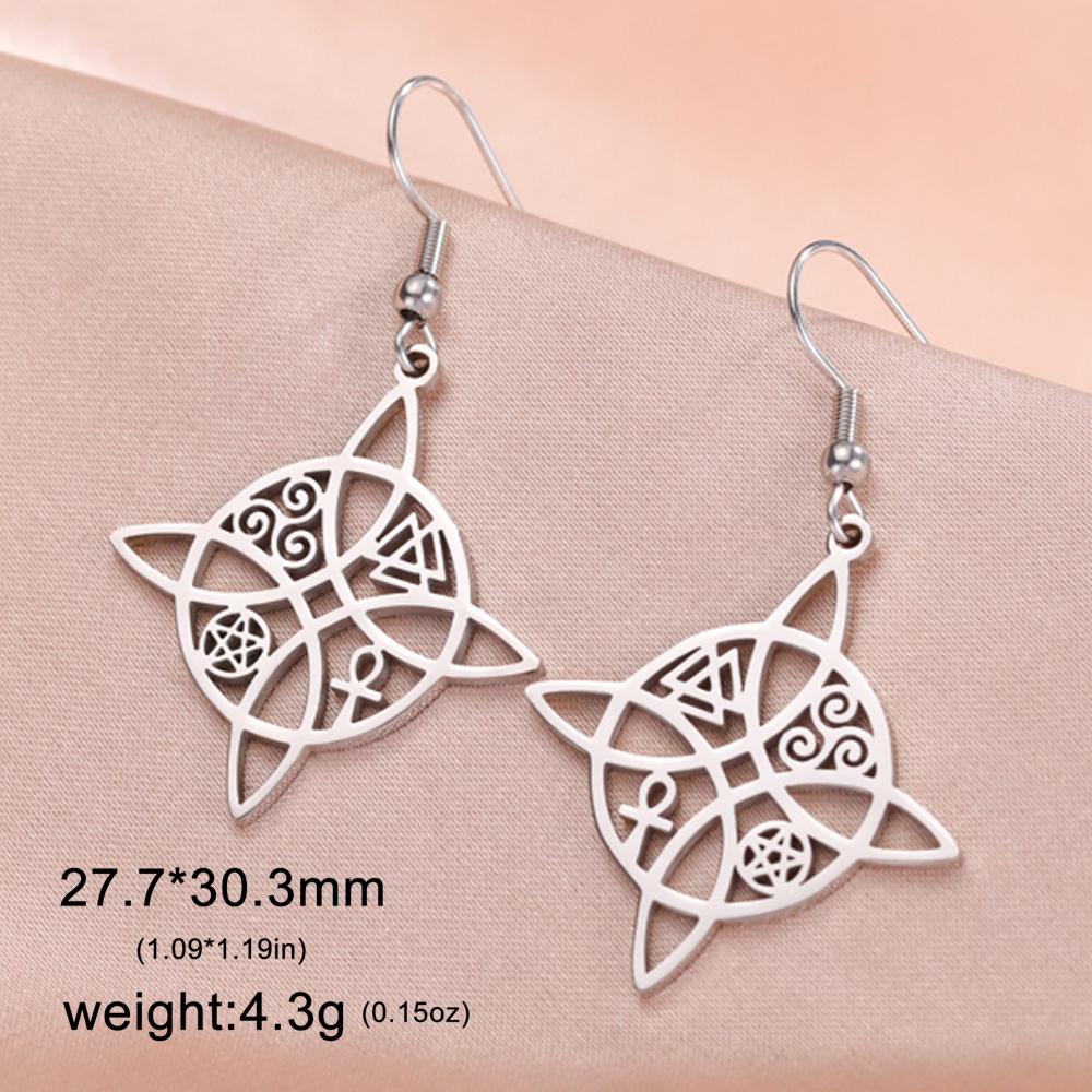 Dawapara Hexenknoten Ohrringe für Damen Irischer Glücksbringer Ohrhänger Edelstahl Schmuck Geburtstag Valentinstag