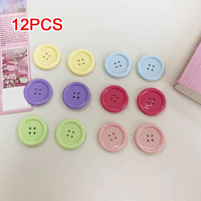 6/12pcs Button Refrigerator Sticker Home Decoration Refrigerator Magnetic Stickers Ins Plastic Refrigerator Sticker Nordic 3cm