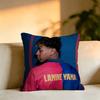 Football Star Lamine Yamal Pillow Case Square DoubleSided Sofa Cushion Cover Bedroom Bedside Pillow