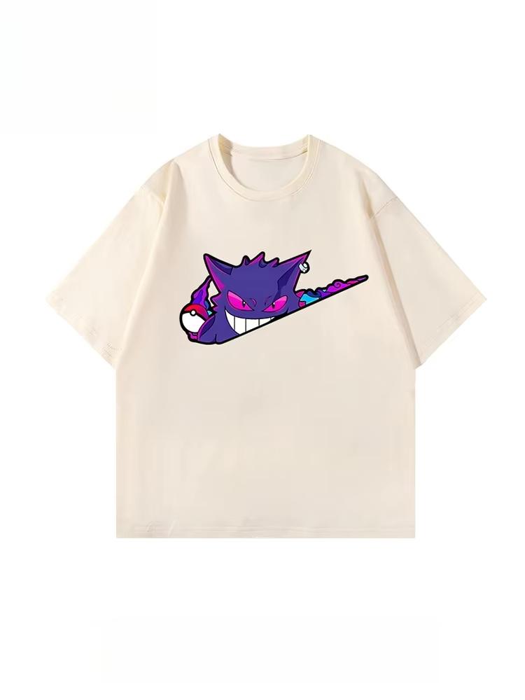 2026 New Gengguai Creative Fun ShortSleeved TShirt Mens and Womens Cotton New Summer Trend S