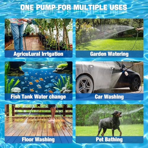 DEWDYS Cordless Oil/Water Pump, Compatible with Hikoki (Hitachi) 18V-36V Battery, 120W Cordless Rain Barrel Water Transfer Pump, Electric Utility Pump