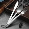 Juego de Cubiertos Acero Inoxidable Portátil Cubiertos Cuchillo de Cena Tenedor Cuchara 1 Juego Con Bolsa de Almacenamiento Adecuado Para Viajes Camping Cubiertos