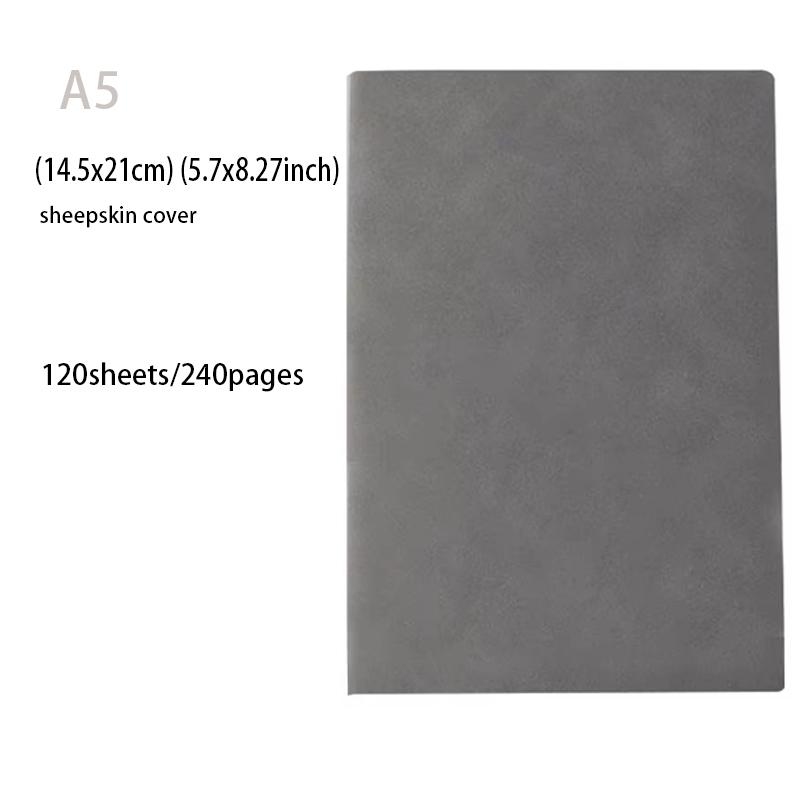 640/400/240/160 sider Ultratykk linjert studentdagbok Notatbok Kontorrekvisita A4/A5/A6 PU-skinn Arbeidsnotatblokk for forretninger