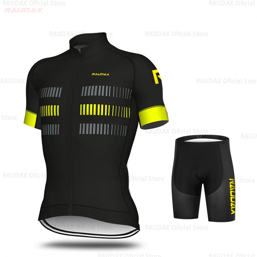 Team Raudax Cycling Clothing MTB Cycling Bib Shorts Bike Jerseys Triathlon Ropa Ciclismo 2026 Summer Breathable Cycling Suit Set