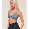 Gymshark Printed Twist Front Bralette Denim Grey B4b6z Gdlz