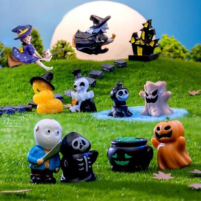 Mikro-Landschaft Halloween Hexe Geist Sensenmann Dekorative Accessoires Mini-Ornamente