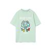 Li Ning Sports Basketball Series Bedrucktes Rundhals Kurzarm T-Shirt Herren Tops Grün AHSR467-5