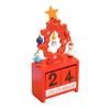 Christmas Wooden Desktop Calendar Santa Snowman Reindeer Tree Perpetual Calendar Wood Display