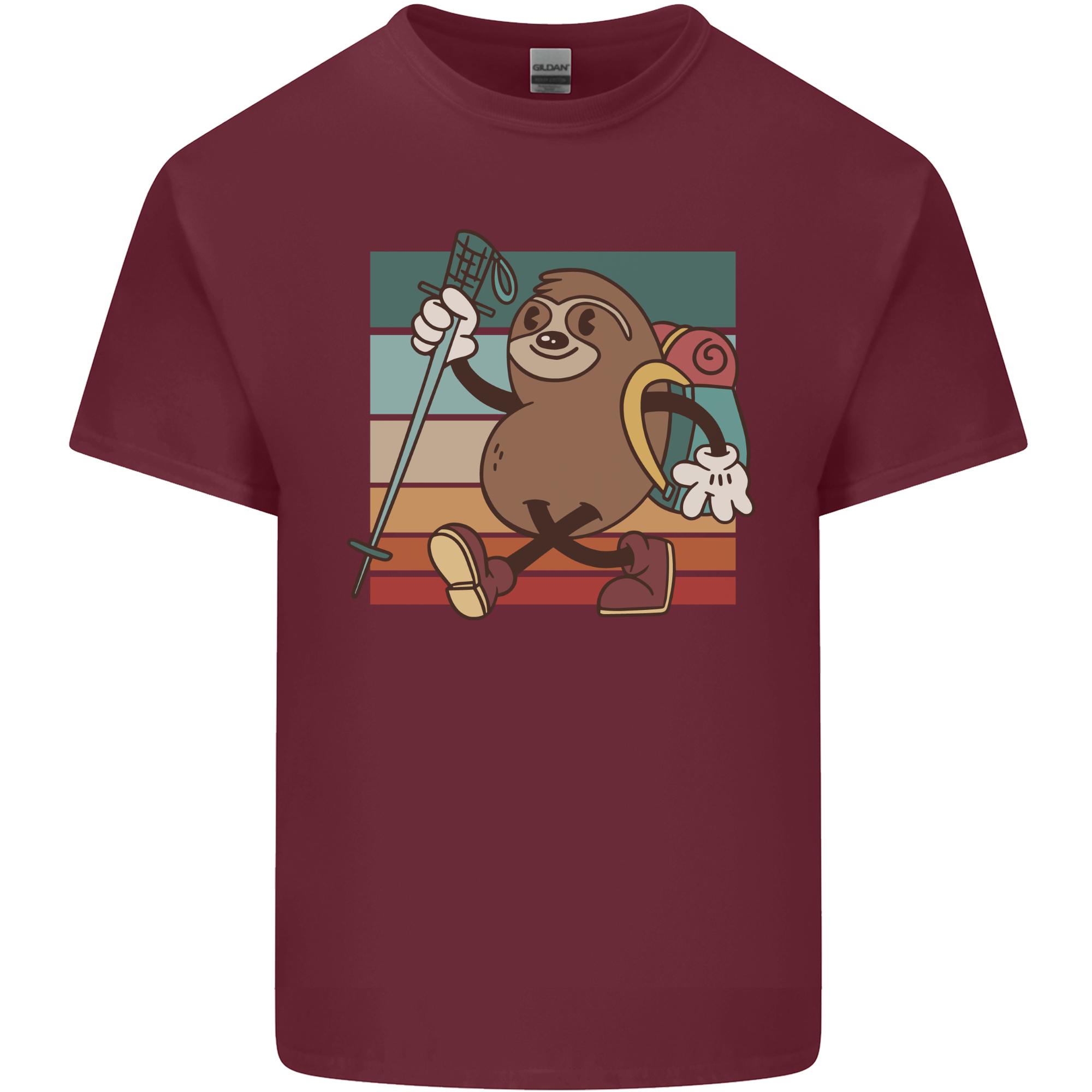 A Funny Hiking Sloth With Walking Gear Unisexs Light Cotton TShirt S