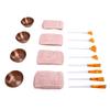 16pcs Esthetician Supplies for Facials Set Small Bowl Fan Flat Brush Hair Band Women Facial Mixing Kit Rosy Gold