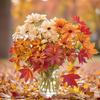 1/4 Bouquet Faux Daisy Bouquets Festive Decoration Silky Chrysanthemum Real Touch Artificial Flowers 14 Blooms Fall Centerpieces