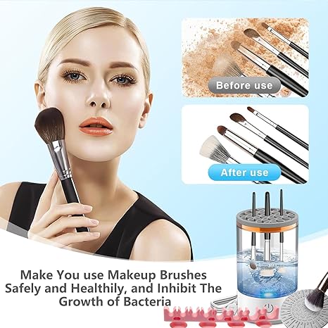 Portable Electric Makeup Brush Cleaner - USB Powered, 7000RPM, for Travel/Home/Beauty Salon Use