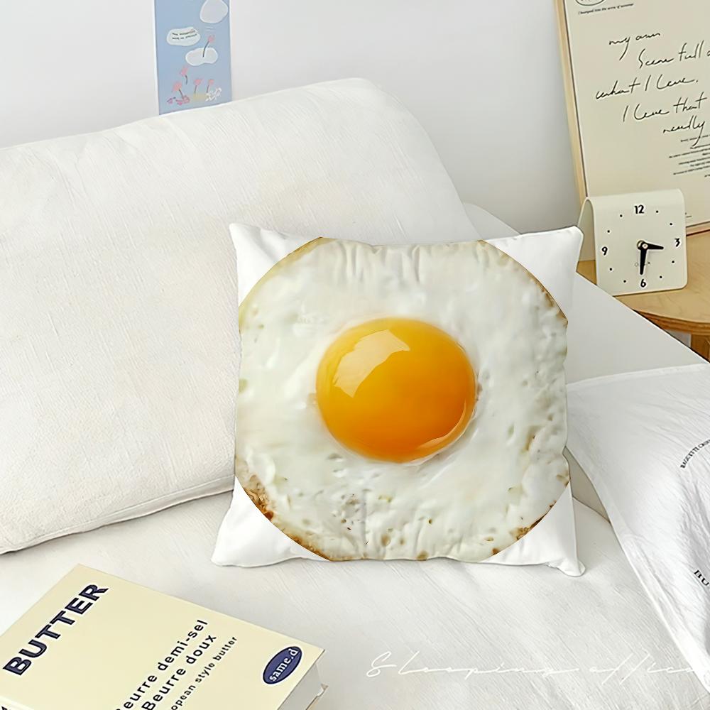 Funny Food Fried Egg Pizza Waffle cushion Living Room Bedroom Headboard Backrest Cushion Square Cushion Nap Time Pillow Case