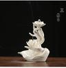 Zen Buddha Hand Ceramic Backflow Incense Burner with Light Ring and Heart Sutra Ornament for Indoor Decor