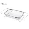 Heat Resistant Drainer Basket Sink Stainless Steel Expandable Colander Versatile Strainer for Vegetables Fruits Pasta Dishes