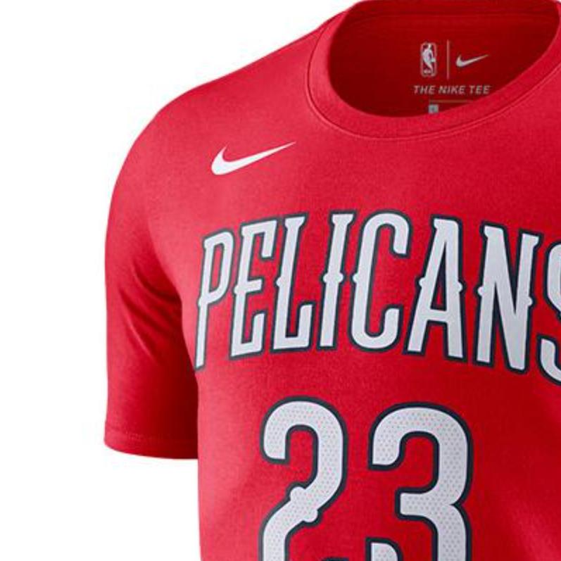 Nike Dri-Fit NBA Pelicans Davis Logo Print Crew Neck T-Shirt Men Tops Red 870793-657