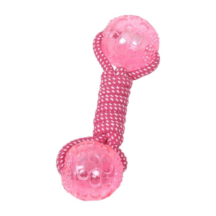 

Tennis Ball Dog Toy With Cotton Rope Chew and Stable Handle Dog Squeaky Toy for Interactively Training розы красного