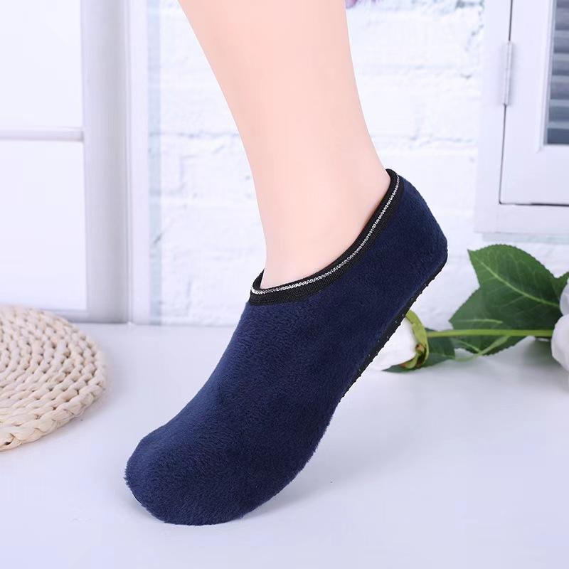 Women Fleece Gripper Slipper Warm Anti-skid Home Socks Soft Sports Train 34-39