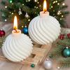 Top Quality Silicone Mould for DIY Christmas Tree Ball Candle - Reusable Round Craft Mould for Holiday Decor & Jewelry Making