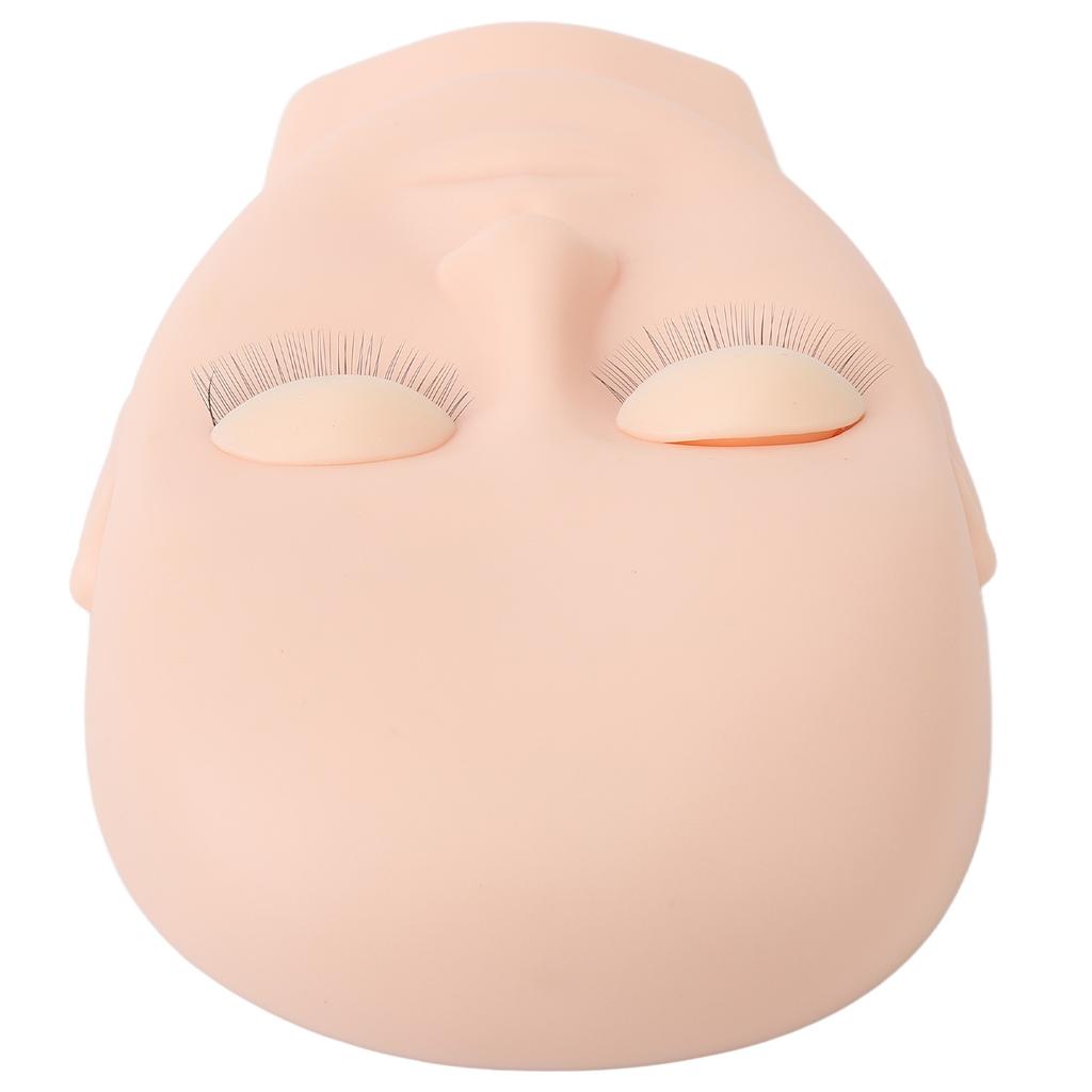 Lash Mannequin Head Reusable Soft Touch Rubber Replaced Eyelids Mannequin Head for Lash Extension