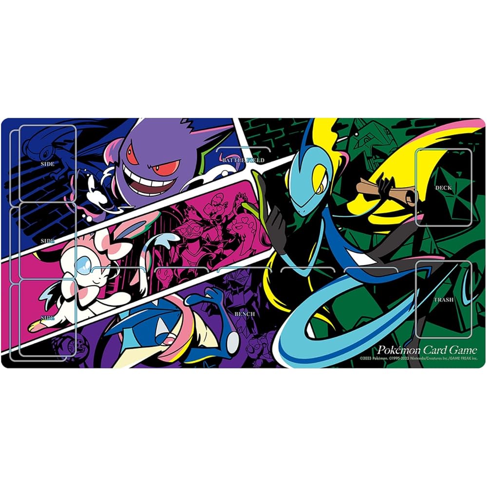 Pokemon Center Original Pokemon Card Game Rubber Playmat Midnight Agent Cinema Design