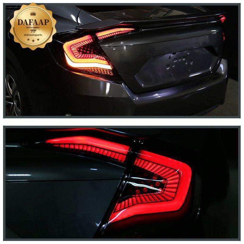 

Compatible Black Honeycomb Style Taillights for 2016-2020 Honda Civic Sedan 4-Door. Automatic Transmission