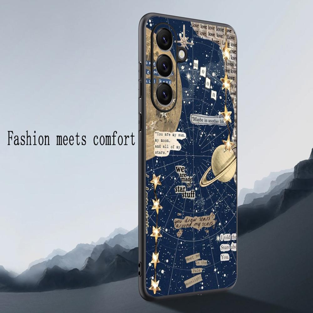 Fashion Cool Star Hot Selling Pattern Phone Case For Samsung Galaxy S26 S25 S24 S23 S22 S21 Plus Ultra Note20 Soft Black