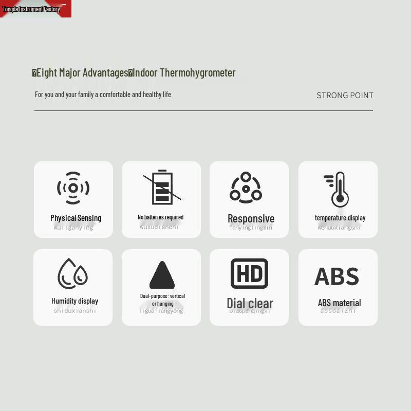 TH-601 Thermohygrometer: Indoor Thermometer & Hygrometer with Pointer Display, Ideal for Home Environment Monitoring
