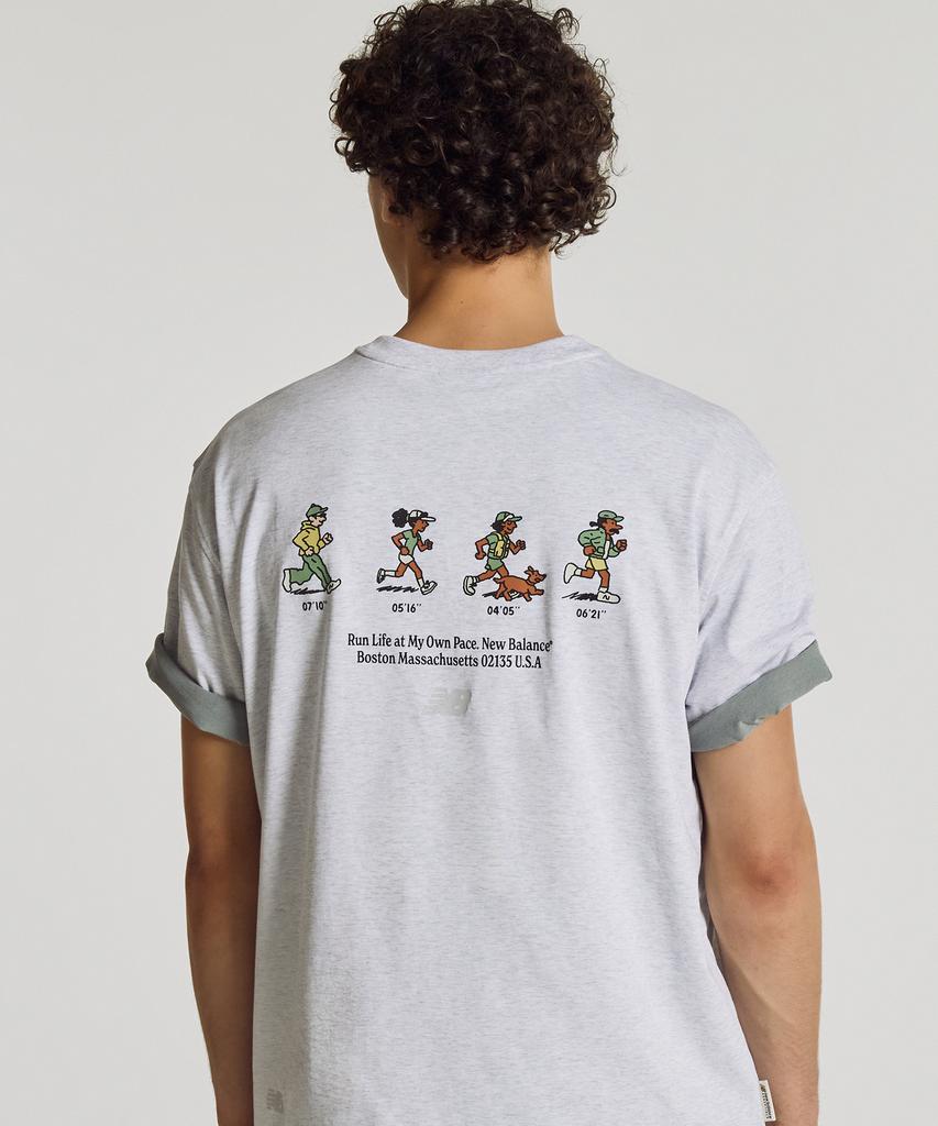 Nyuballanseu Nbneg21503 / Uni Nb Friends Short Sleeve T-Shirt (Ligth Gray)