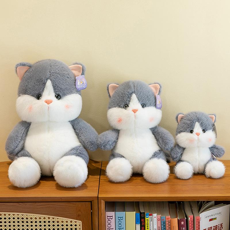 Niedliche Pfirsich-Katzen-Plüschtier Kindergeburtstagsgeschenk Puppenautomat Puppe Aktivitätsgeschenk Heimwurfkissen