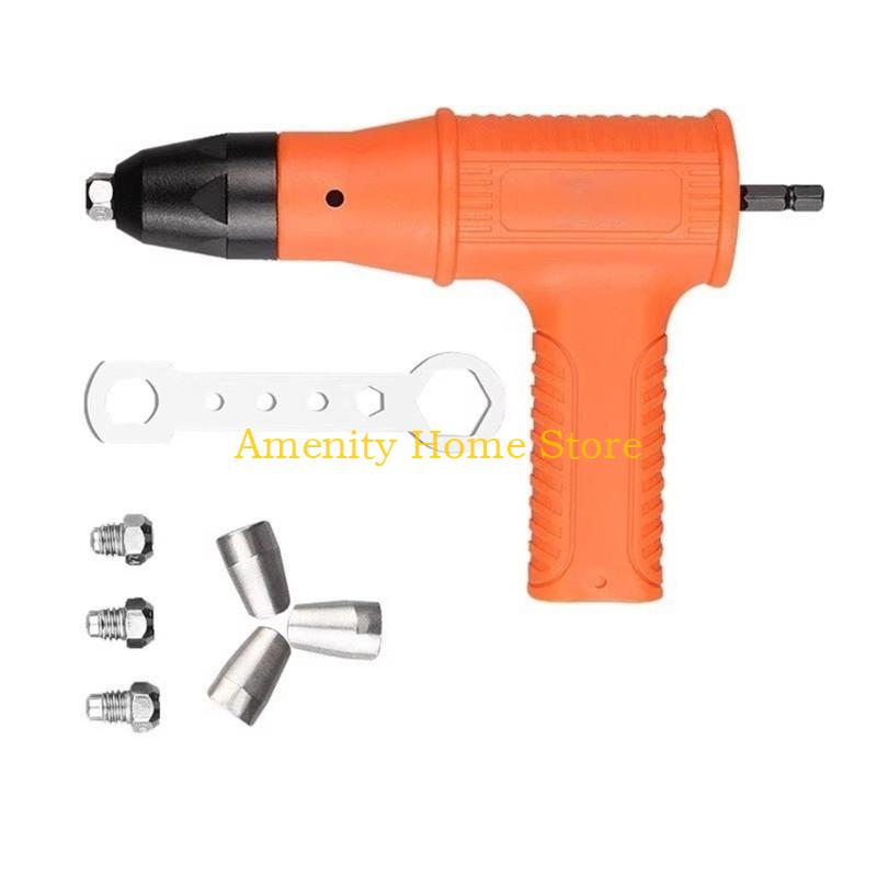F26C Electric Rivet Guns Head Professional Riveter Nut Guns for Cordless Electric Drill Riveting Adapter Rivet Guns Nut