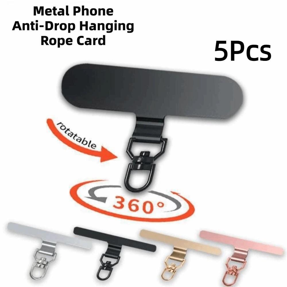 5Pcs Ultra-thin Phone Lanyard Connecter 360° Rotating Phone Patch Gasket Phone Accessory