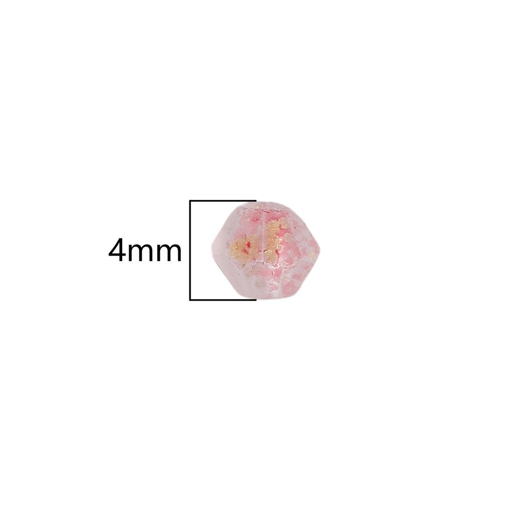 4mm Double Pointed Faceted Frosted Glass Beads DIY Handmade Creative Beading Loose Beads Bracelet Cell Phone Chain Accessories Lovely Colour