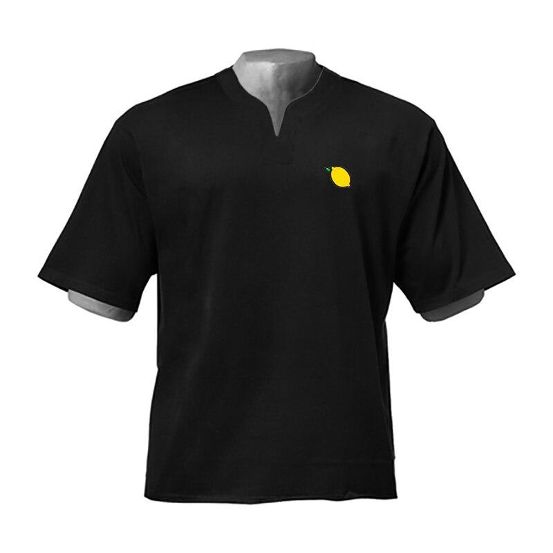 Muscleguys Vara Hanorac Larg Mânecă Scurtă Bărbați Antrenament Fitness Lejer Bumbac Tricou