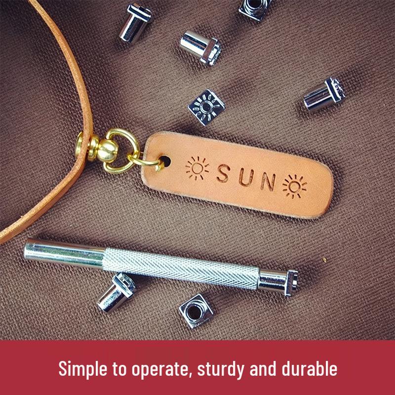 Handcrafted Leather Letter Punch Stamp Set - Personalized DIY English Logo Carving Tool
