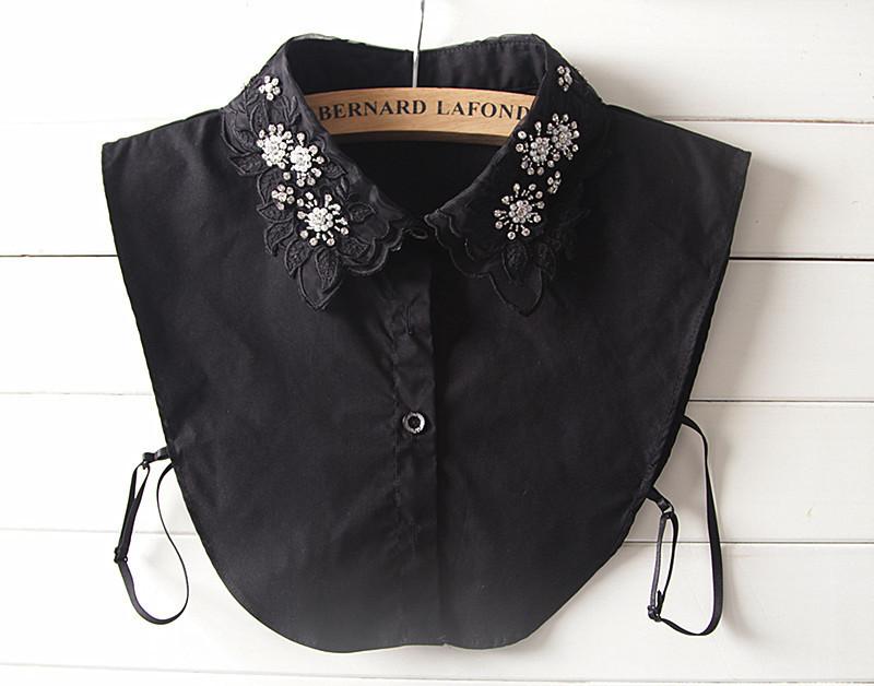 Korean blouse fake collar handmade inlaid diamond collars beaded shirt fake collars white fake collar manufacturers