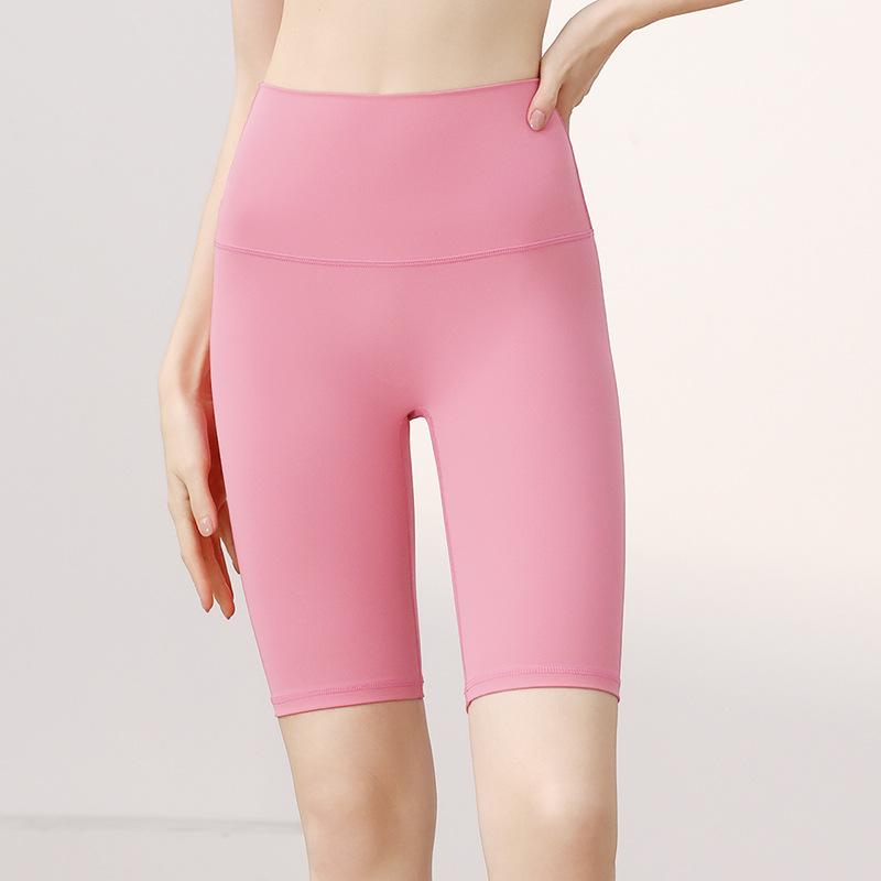 Sports Shorts, Yoga Five-point Pants, Women's High Waist, Hip Lift, Tight Body Wear, Fitness Pants, Running Cycling Pants, Nylon