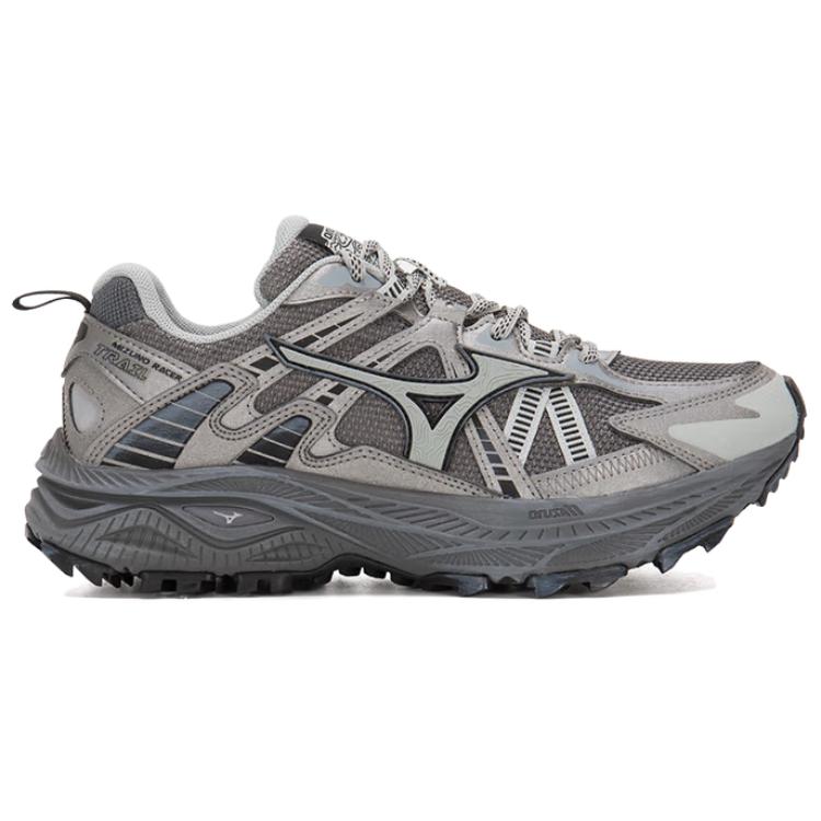 Mizuno Racer Trail Comfortable Shock Absorbing Durable Breathable Running Shoes Unisex Sneakers Dark-Gray D1GH2238-12