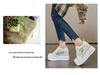 Women's Height-Boosting Thick-Soled White Sneakers for Spring & Autumn A8905