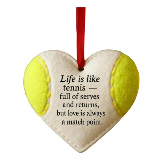 Heart-shaped Baseball Ornament Sporty Christmas Tree Hanging Pendant Birthday Valentine Day Decoration