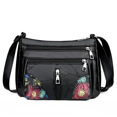 Patchwork Embossed Women's Bag New Large-capacity Single-shoulder Crossbody Bag Korean-style Trendy Casual Messenger Bag