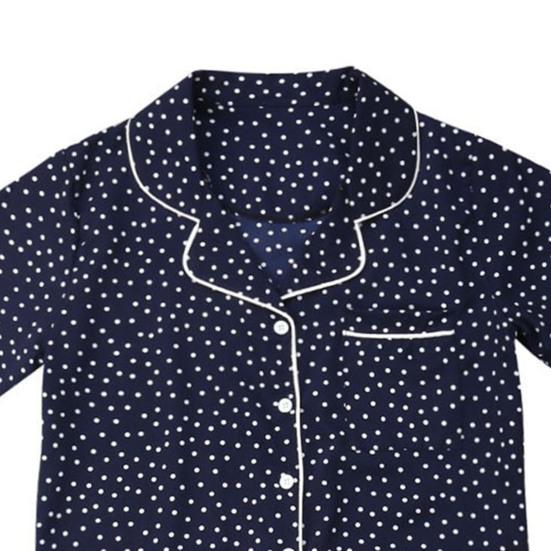Pajamas Set for Women Button Down Short Sleeve Shirts Drawstring Shorts Two Piece Sleepwear