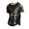 Men's Casual Short Sleeve Halloween Print Shirt for Party and Daily Wear