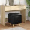 Storage Ottoman Black 40 x 40 x 45 cm Faux Leather