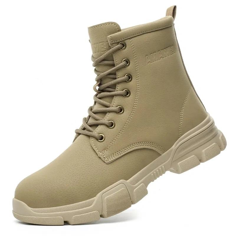 Anti-spark Welder Shoes Men's High Top Work Safety Boots Puncture Proof Construction Safety Shoes Men Platform Boots