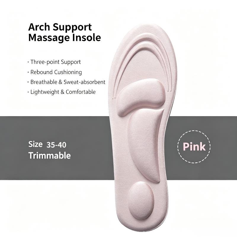 4D Memory Foam Orthopedic Insoles Foot Care Arch Support Pads for Women Men Flat Feet Daily Walking Standing Jobs