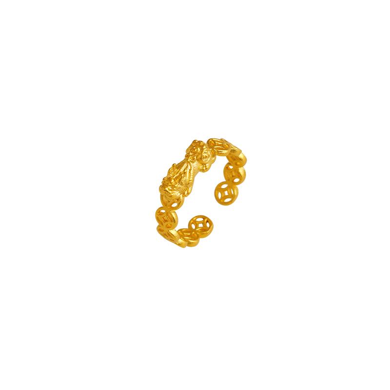 Vietnam Sa Gold Pixiu Verstellbarer Indexring für Damen