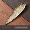Antique Alloy Banana & Bodhi Leaf Incense Holder for Home - Creative Sandalwood Agarwood Stick Burner