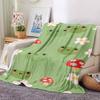 1pc Froggy Flowers Throw Blanket Soft Flannel, Cozy All Season Polyester Perfect for Home, Office