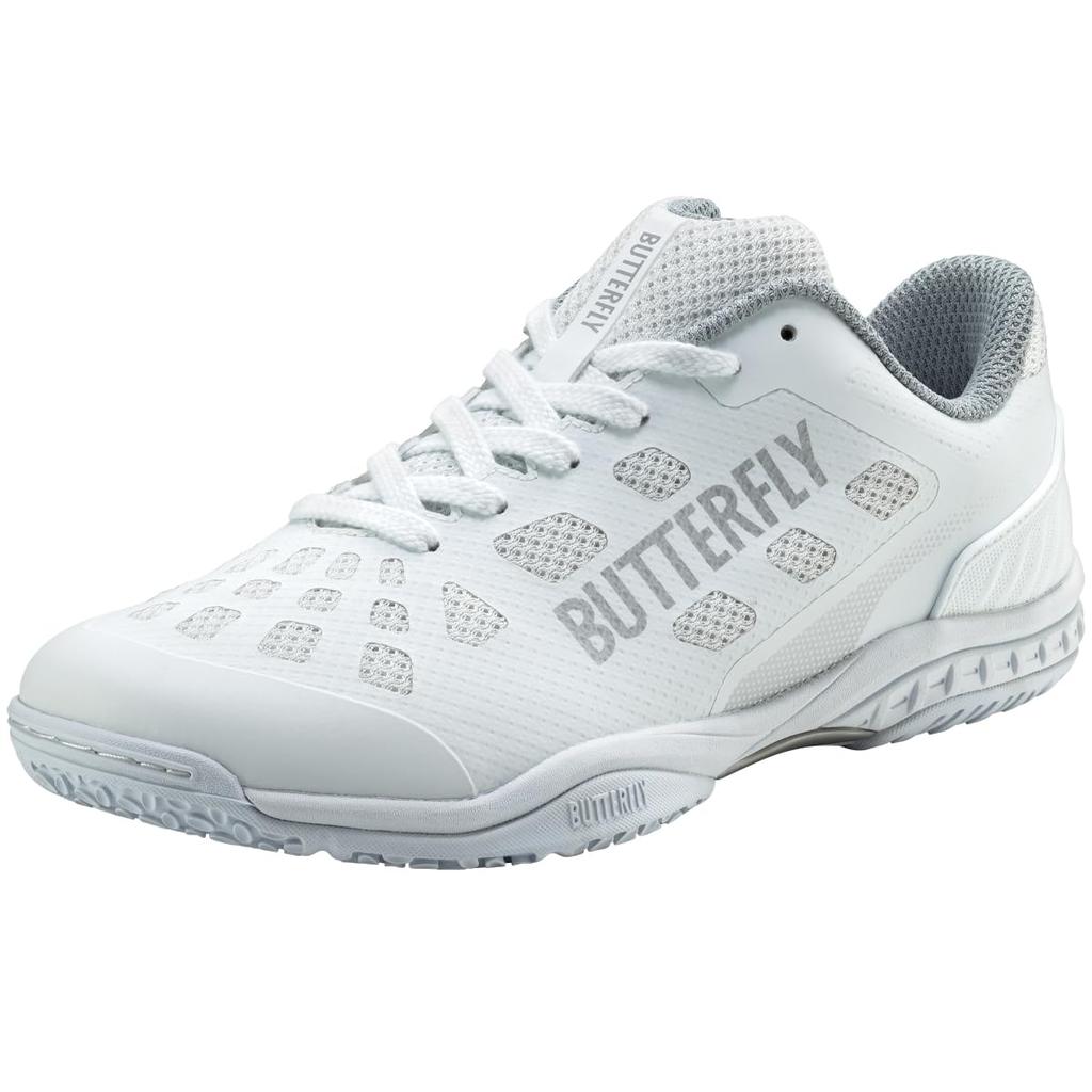 Butterfly Table Tennis Shoes Lezoline Revalis High Platinum Size 93710 [Butterfly] - Breathable, Cushioned, Grip, Anti-Twist - White, 25.5cm -